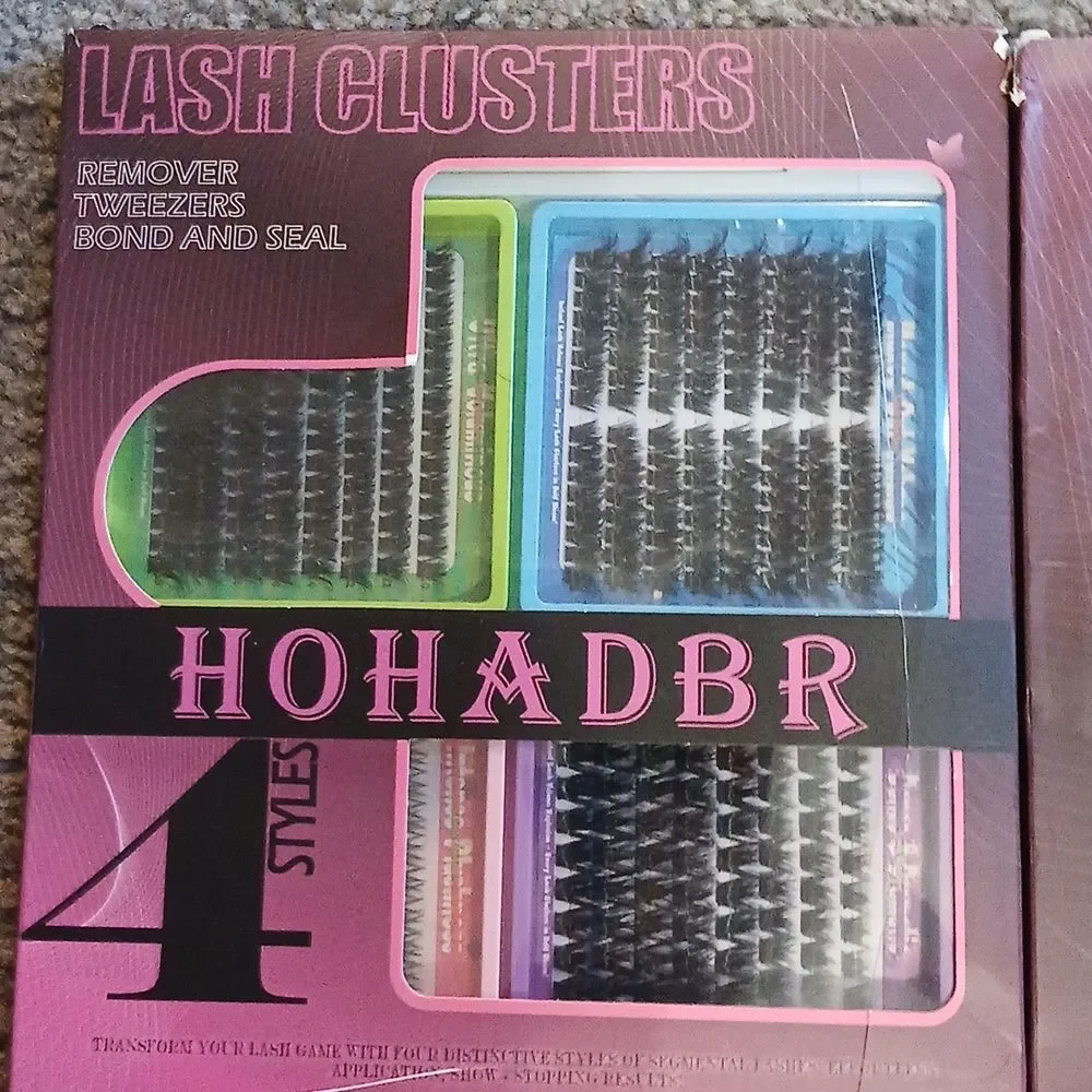 4 Styles Mega/ultra/ Dramatic/Volume/ Lash Clusters Kit, WaterProof Lashes NEW